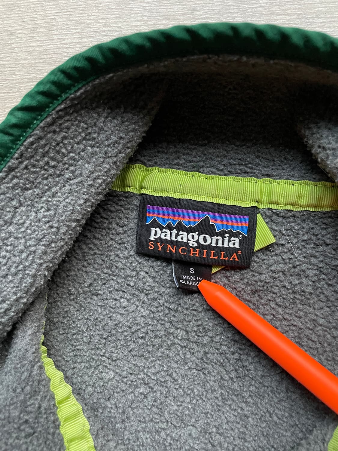 파타고니아 신칠라 그레이 그린 rare patagonia 빈티지 상품이미지3