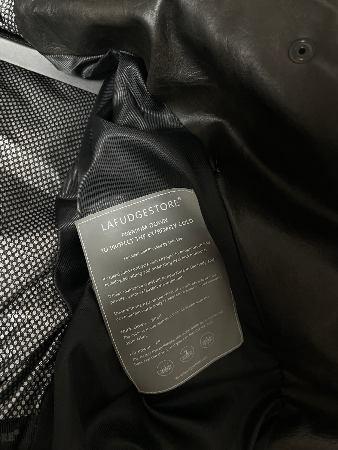 오로 워싱레더 덕다운 숏패딩 S 상품이미지2