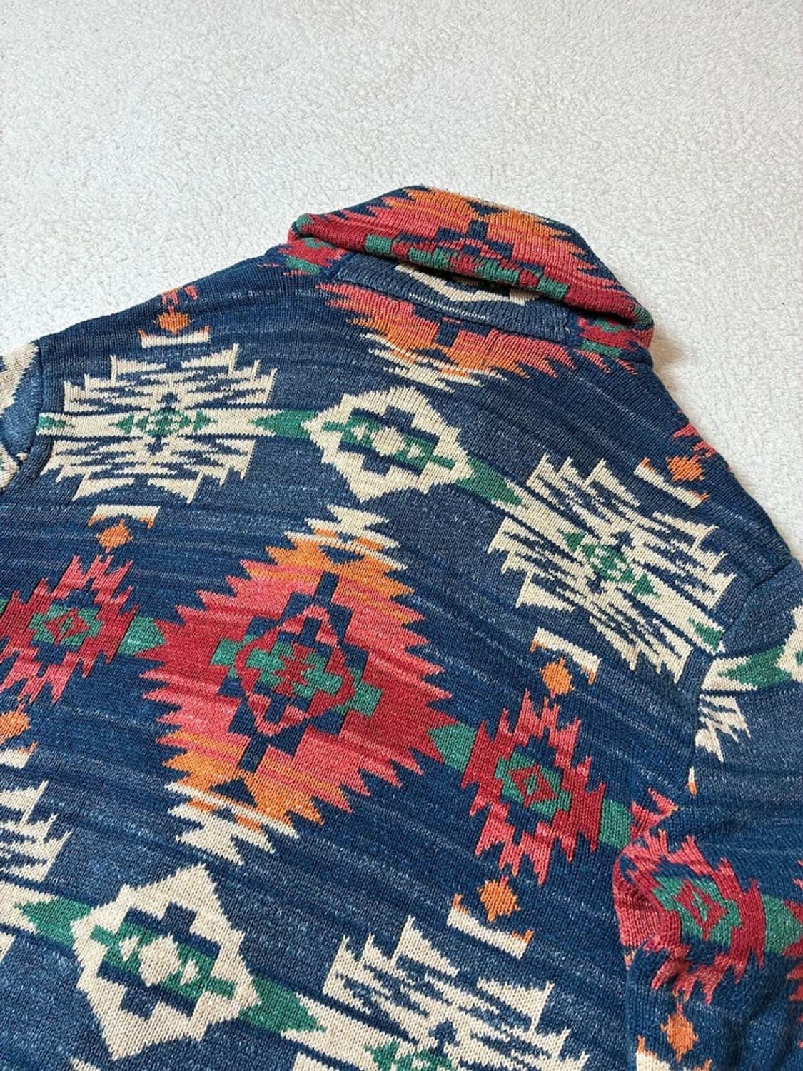 데님앤서플라이 00's 에스닉 패턴 코위찬 버튼 니트 PN7169 상품이미지8