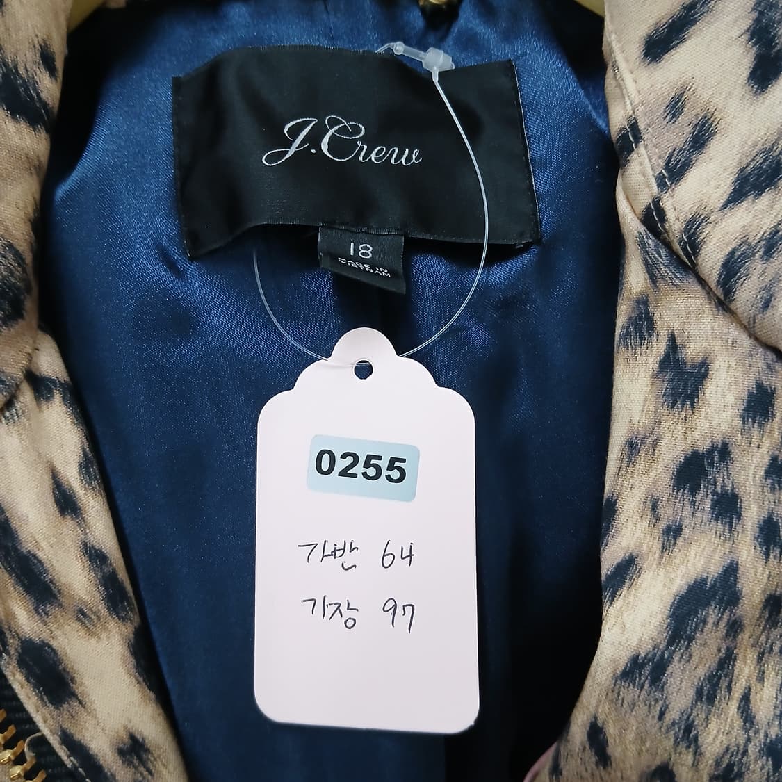 J. Crew 레오파드 패턴 후드 롱 코트 상품이미지10
