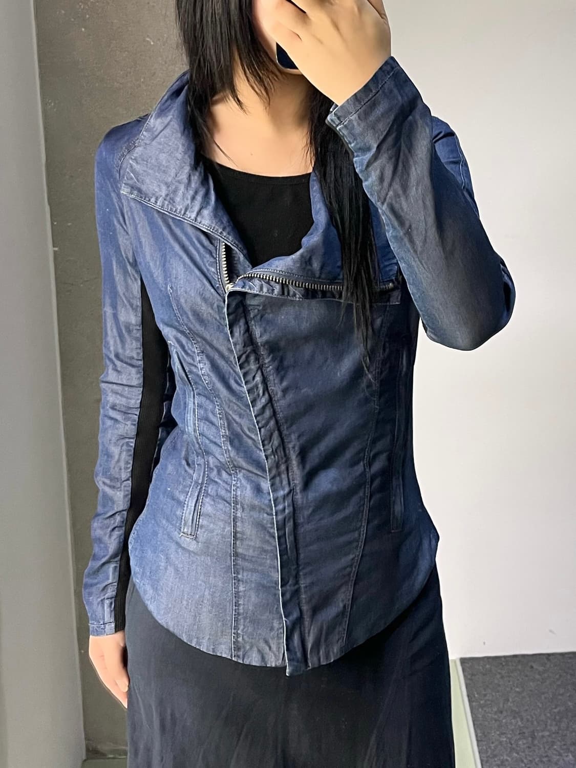 헬무트랭 다이애그널 집 텐셀 자켓 상품이미지3