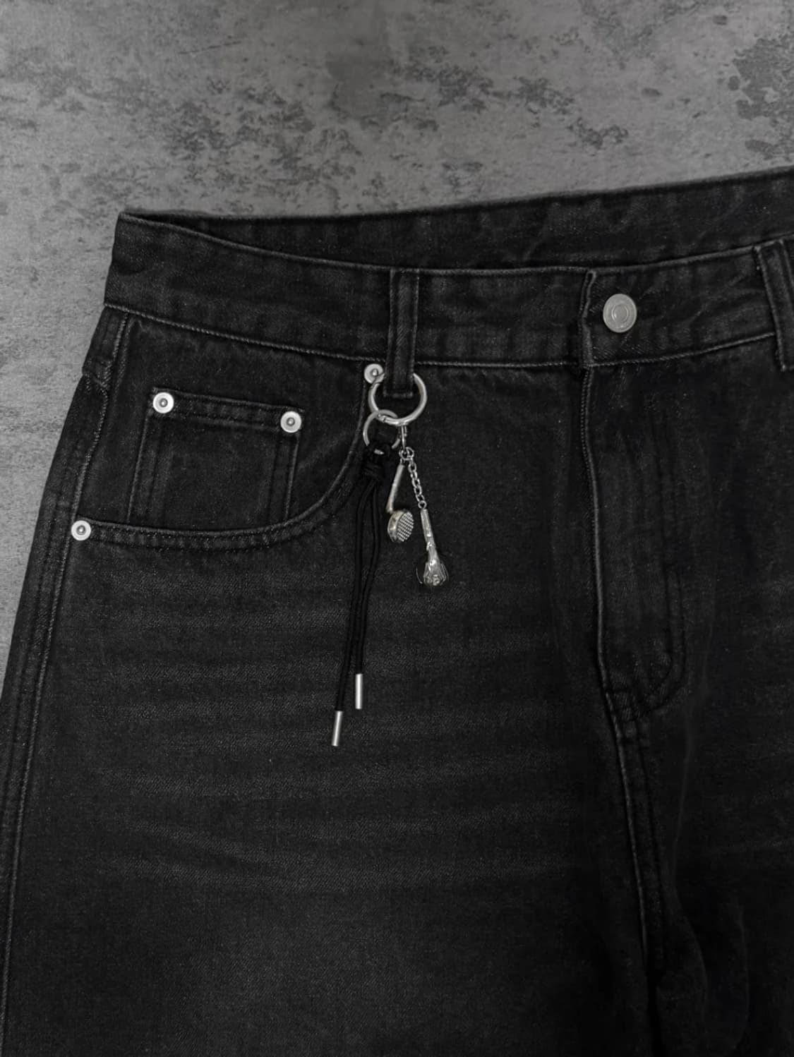 스틸 이어폰 레더 키링 상품이미지2