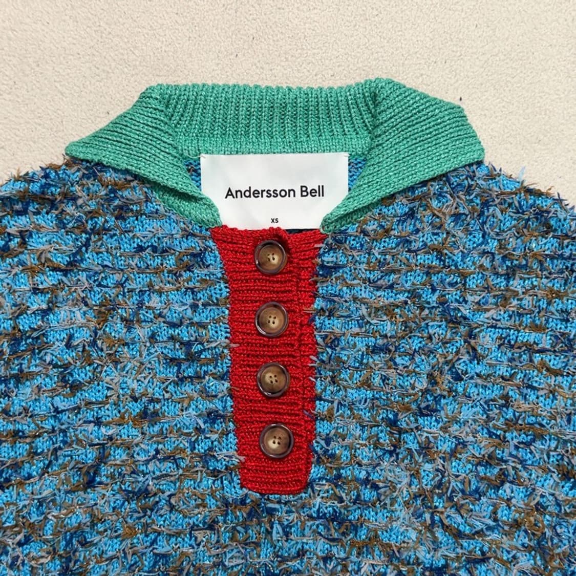 앤더슨벨 요세미티 폴로 니트 탑 블루 XS 상품이미지2