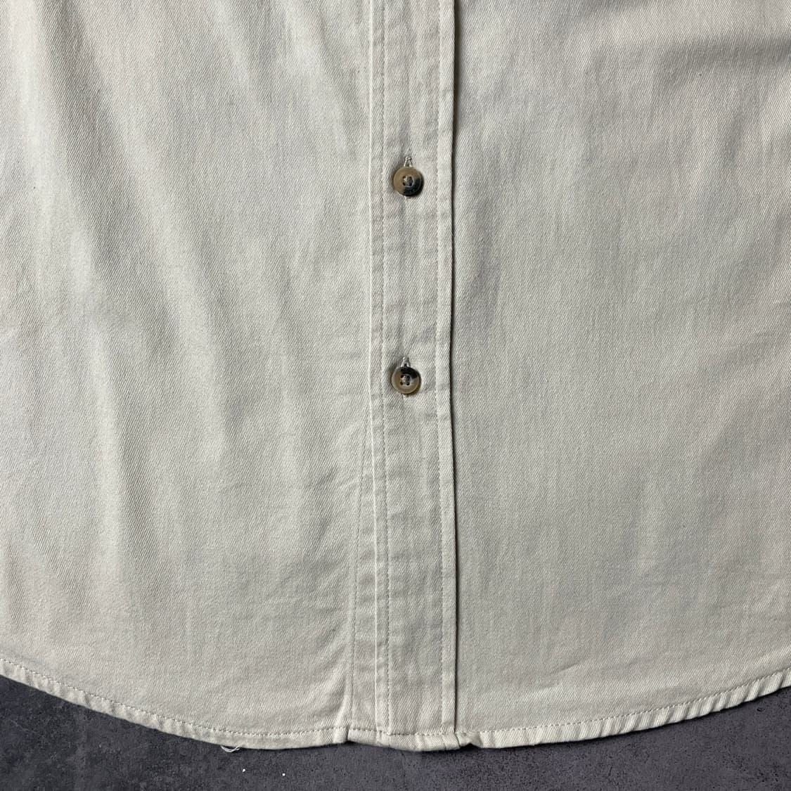 WRANGLER 랭글러 빈티지 아이보리 코튼 워크 반팔 셔츠 A00778 상품이미지4