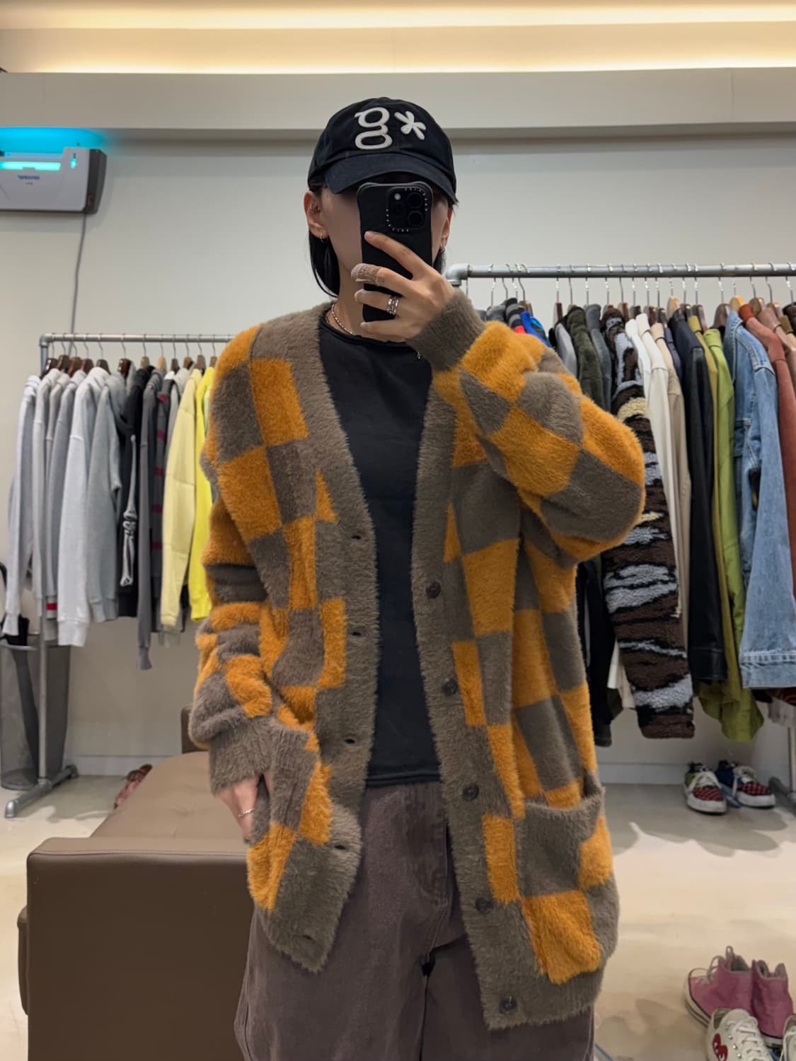 반스 체커보드 가디건 상품이미지7