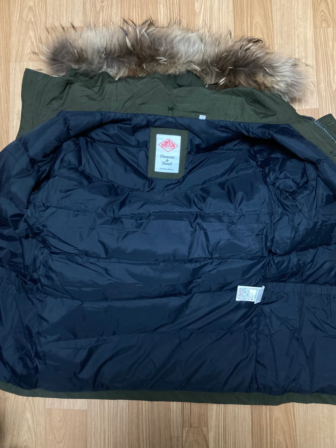 단톤 후드 다운 패딩 파카 40사이즈 (100) 상품이미지5