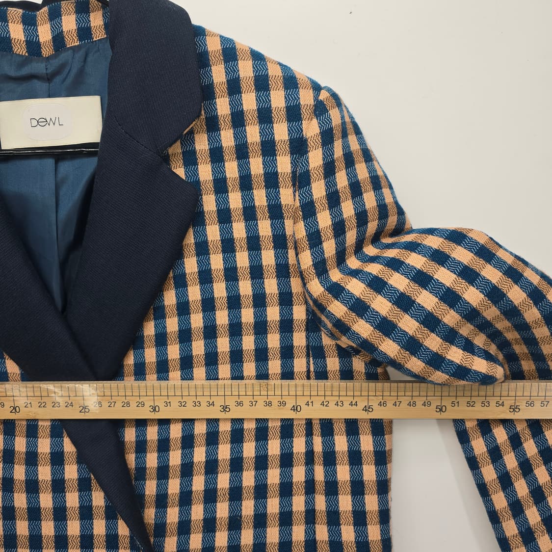 DEWL 체크 패턴 코트 상품이미지2