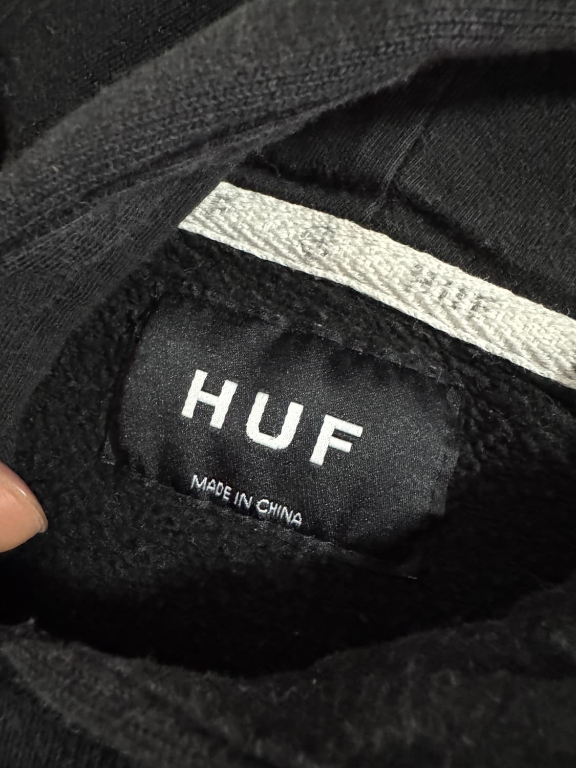 허프 Huf 뒷 프린팅 스트릿 기모 후드티 L 블랙 상품이미지3