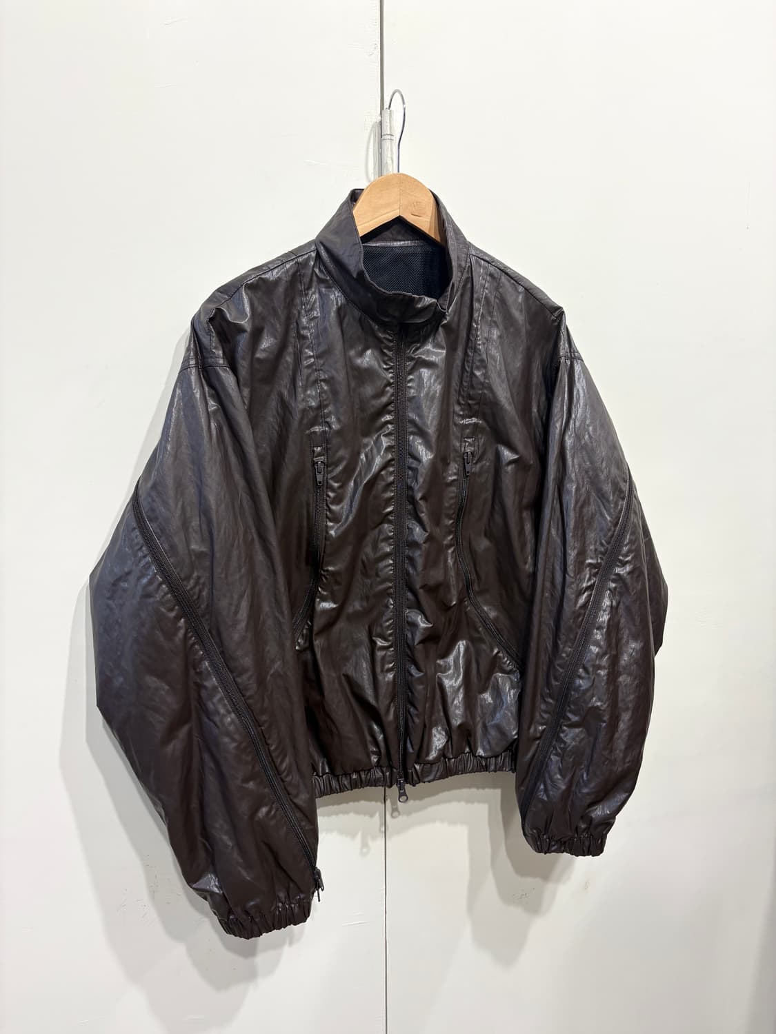 쿠어 멀티 집업 레더 블루종 자켓 상품이미지2