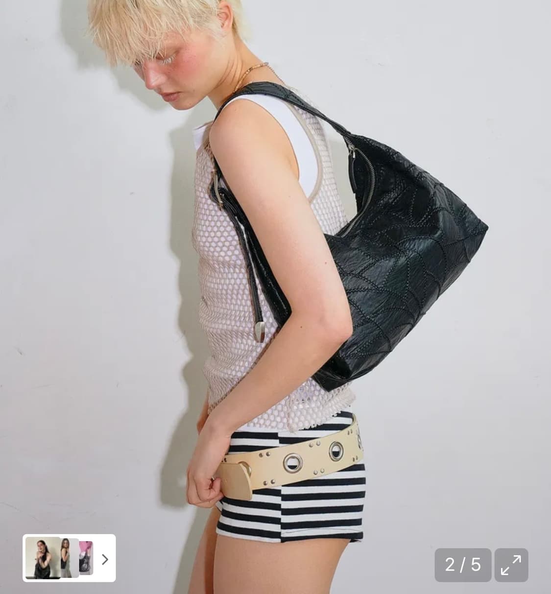 SAND MUSEUM Cactus Hobo bag mini [black] 상품이미지3