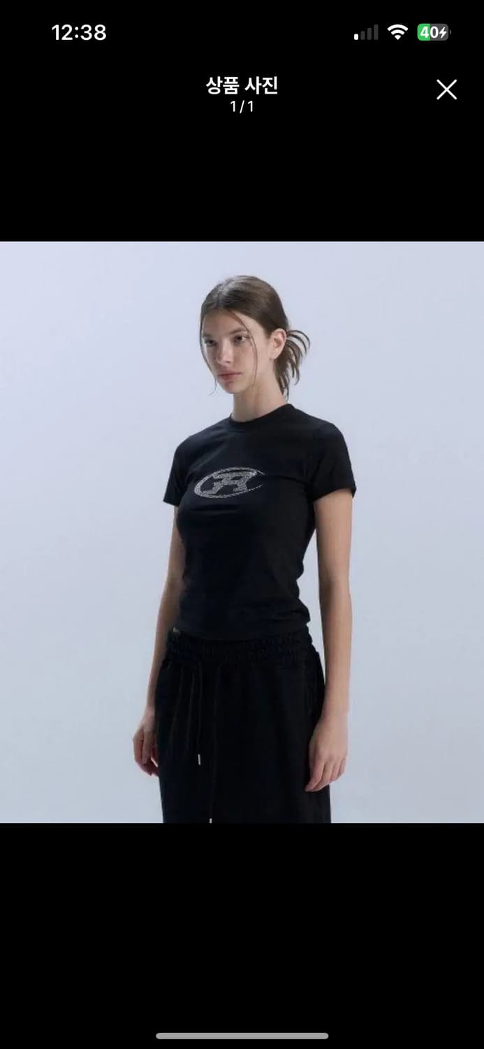 락케이크 half moon hotfix slim tee black S 상품이미지1