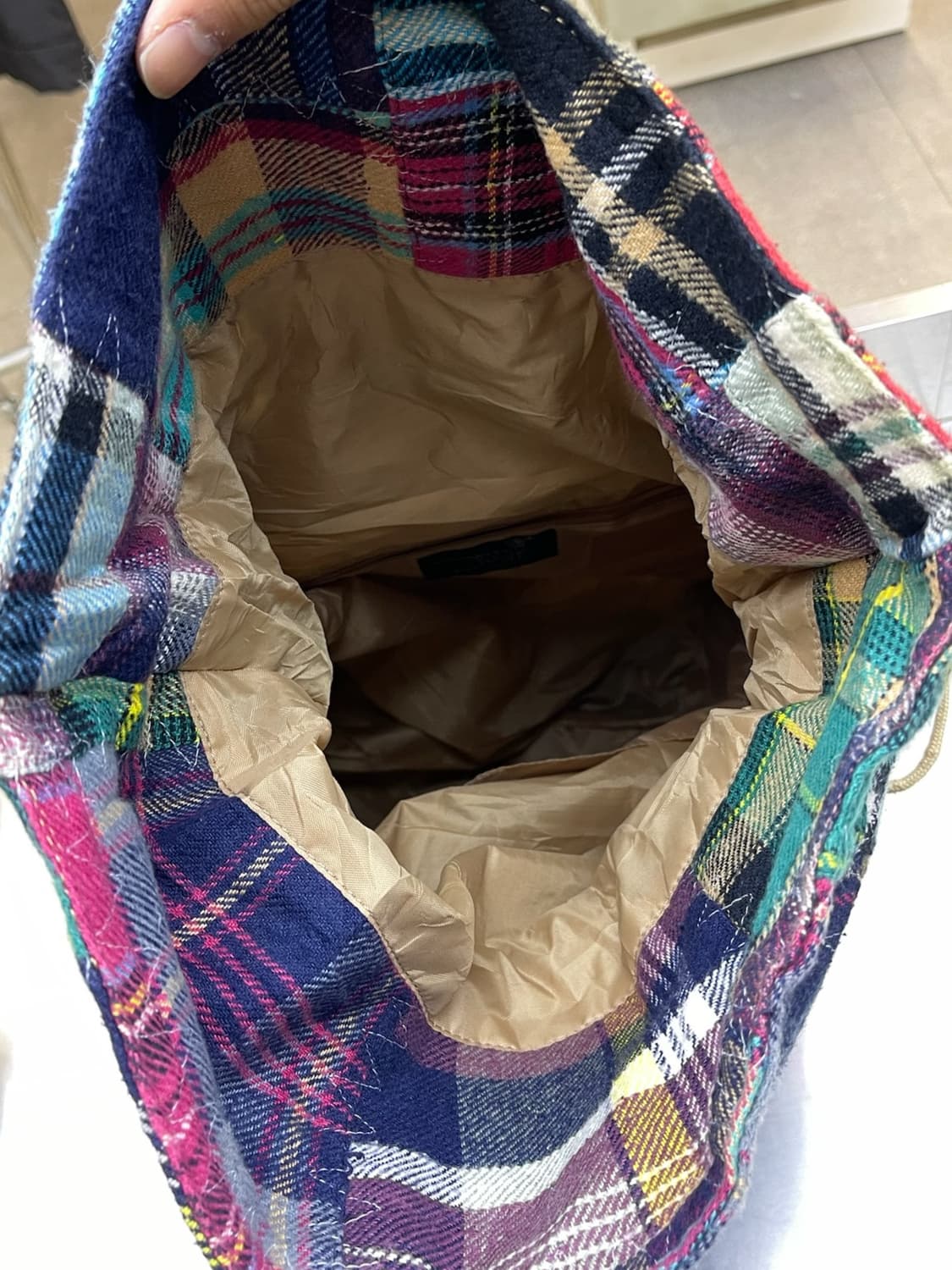 Bms Inc 체크 패치워크 백팩 상품이미지6