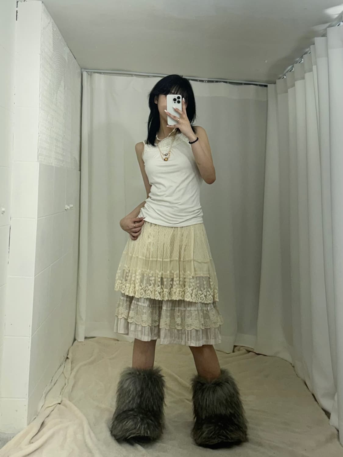 베이지 레이스 숲속 페어리 코디세트 상품이미지3