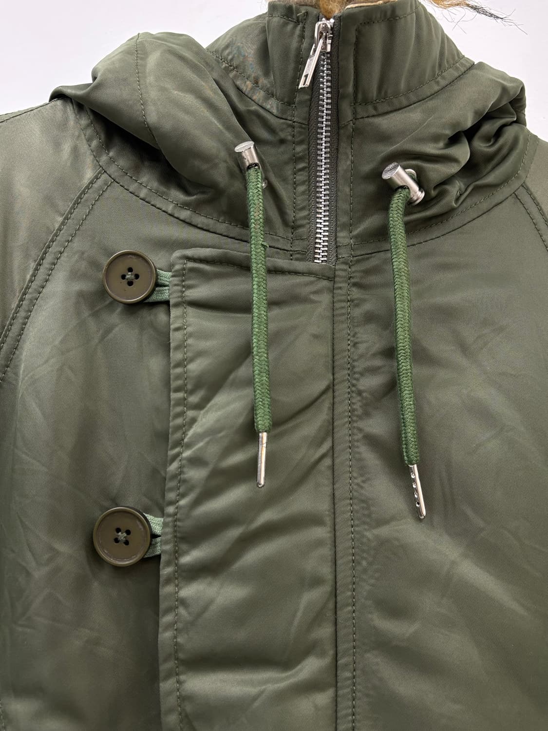 빈티지 카키 y2k 봄버 자켓 상품이미지6