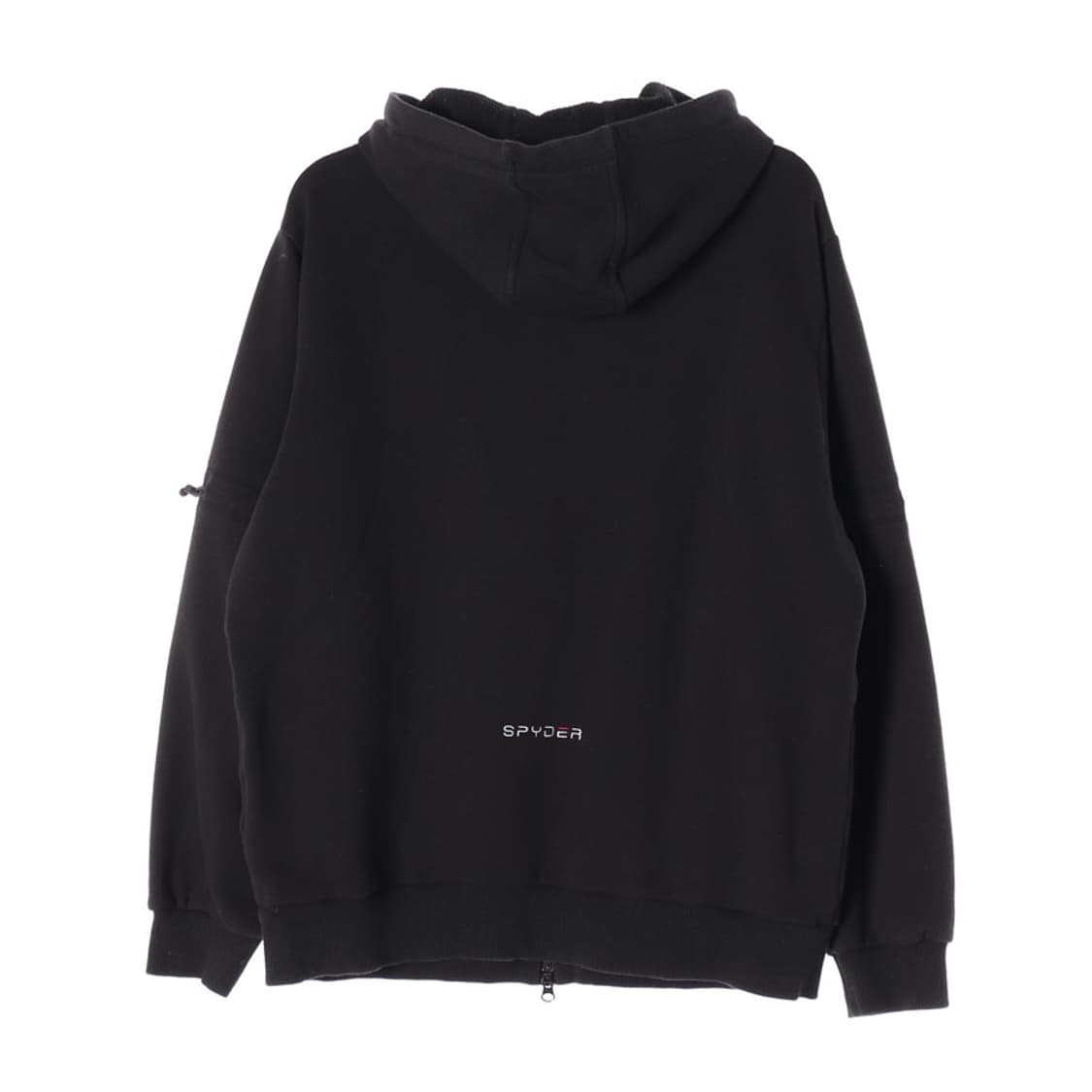스파이더 블랙 스몰 로고 테크 후드 집업 XL 상품이미지2