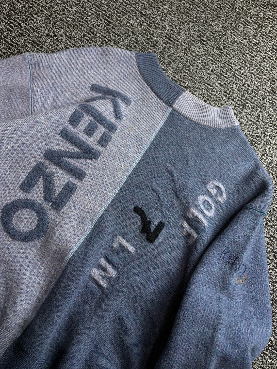 90s 겐조 아카이브 스팰아웃 디테일 배색 니트 3329 상품이미지3