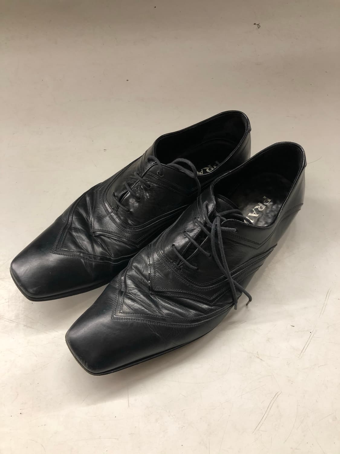 Prada 스퀘어토 더비슈즈 UK8.5 상품이미지3