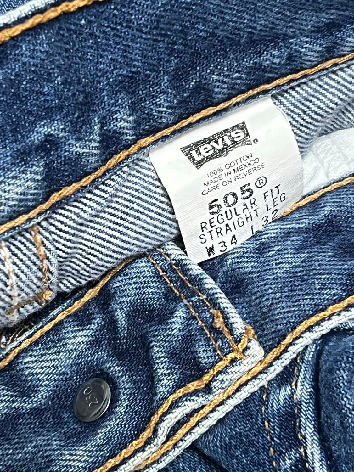 90s메이드인멕시코 리바이스505데님팬츠 34x32 상품이미지4