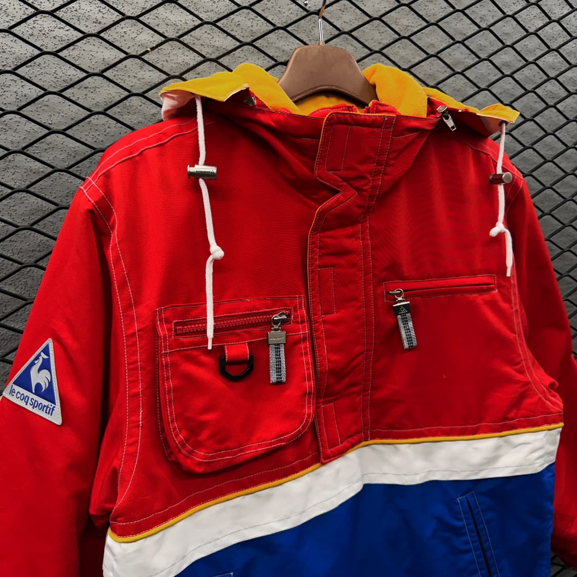 르꼬끄 스포츠 레트로 컬러블럭 아노락 패딩안감 디테일 멀티컬러 상품이미지4