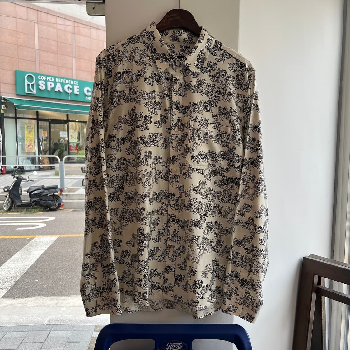 아페쎄 웨이브 프린트 셔츠 상품이미지1
