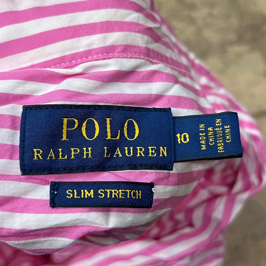 [정품/10] 폴로 랄프로렌 핑크 스트라이프 셔츠 b10 상품이미지5