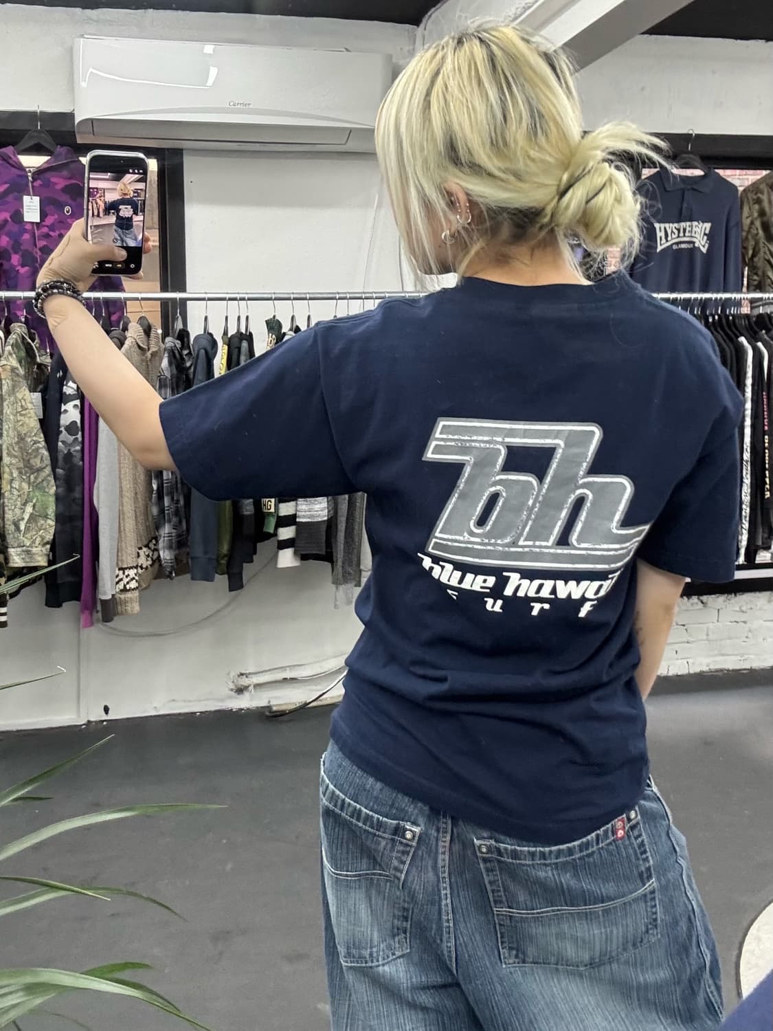 USA VTG 블루 하와이 티셔츠 상품이미지1