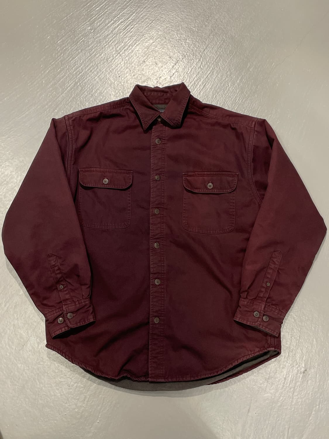 빈티지 버건디 플리스 셔츠 상품이미지3