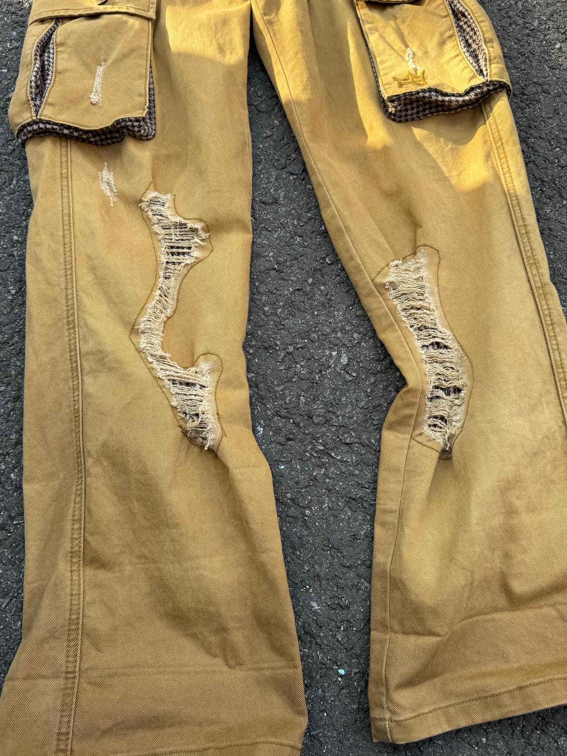 Fatback 카멜 데미지 카고팬츠  상품이미지4