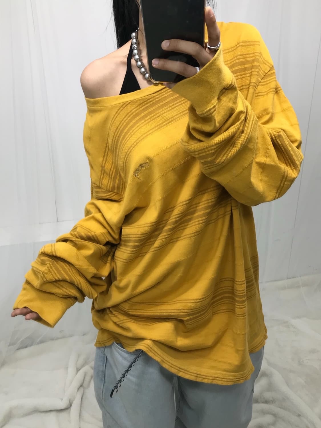 스투시 머스타드 스트라이프 롱슬리브 상품이미지5