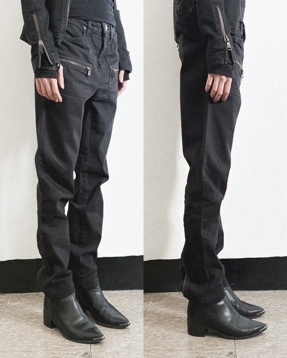 마크제이콥스 멀티지퍼 왁스코팅 바이커데님 상품이미지2