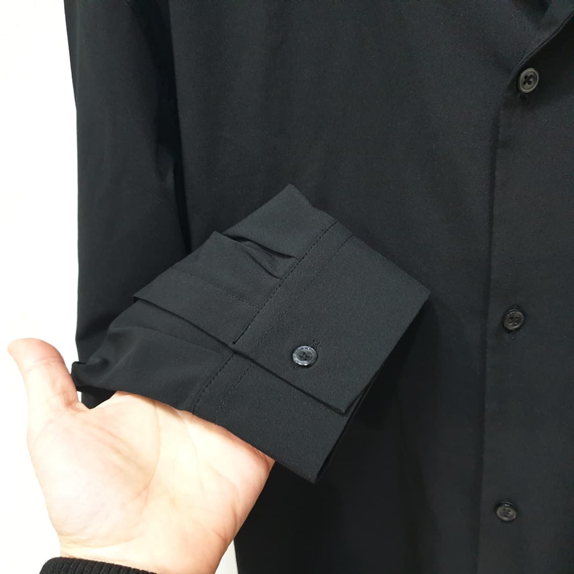 LAINE 레인 남성 블랙 셔츠 105 상품이미지4