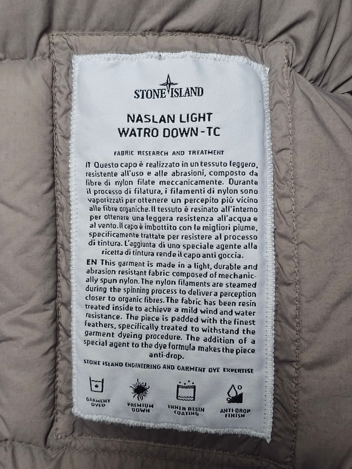 스톤아일랜드 NASLAN LIGHT WATRO DOWN-TC 패딩 상품이미지9