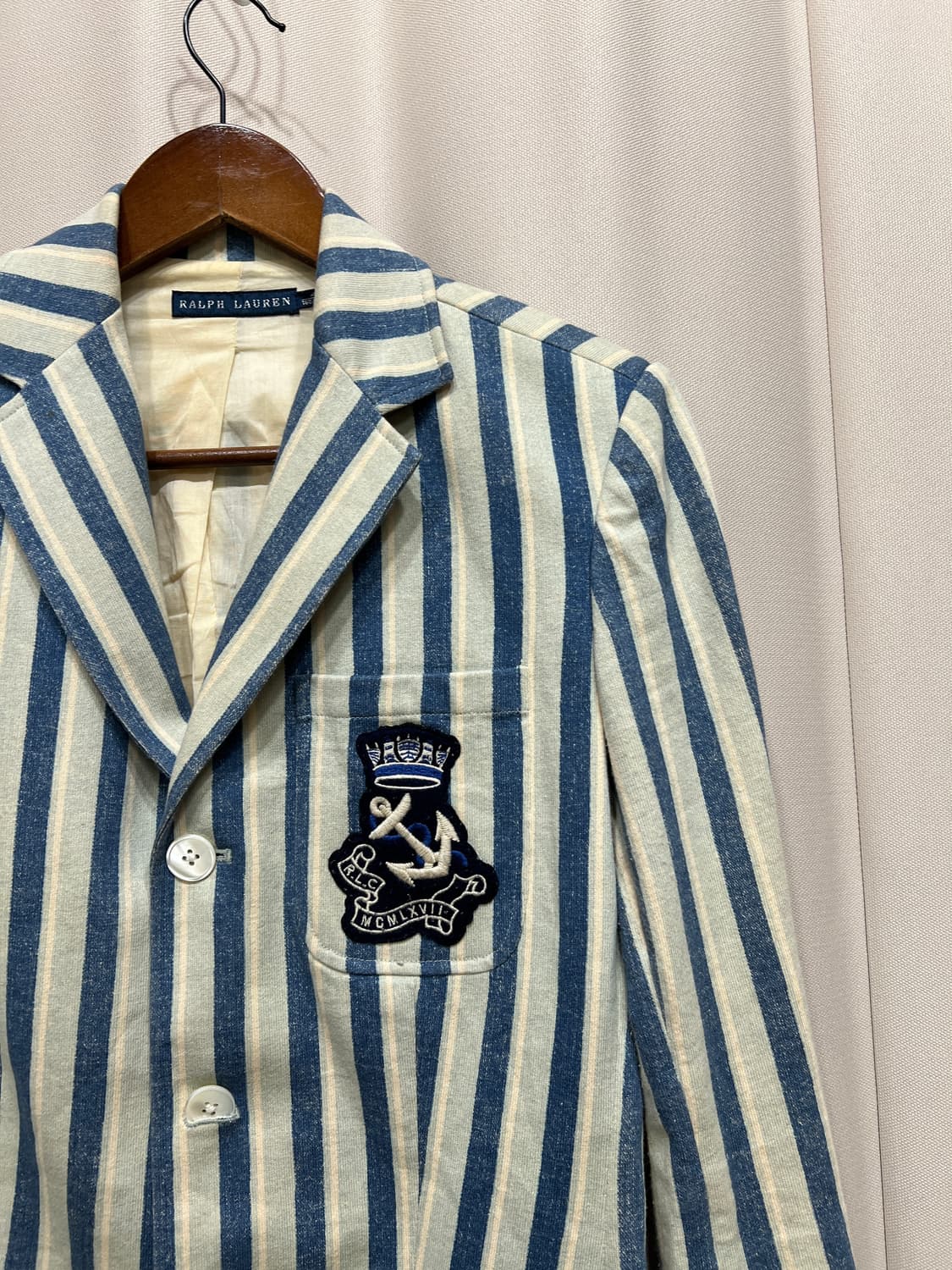 폴로 랄프로렌 스트라이프 3버튼 블레이저 상품이미지3