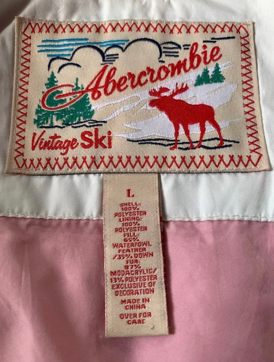유일매물)아베크롬비 핑크순록 울프죠 퍼 패딩 상품이미지6