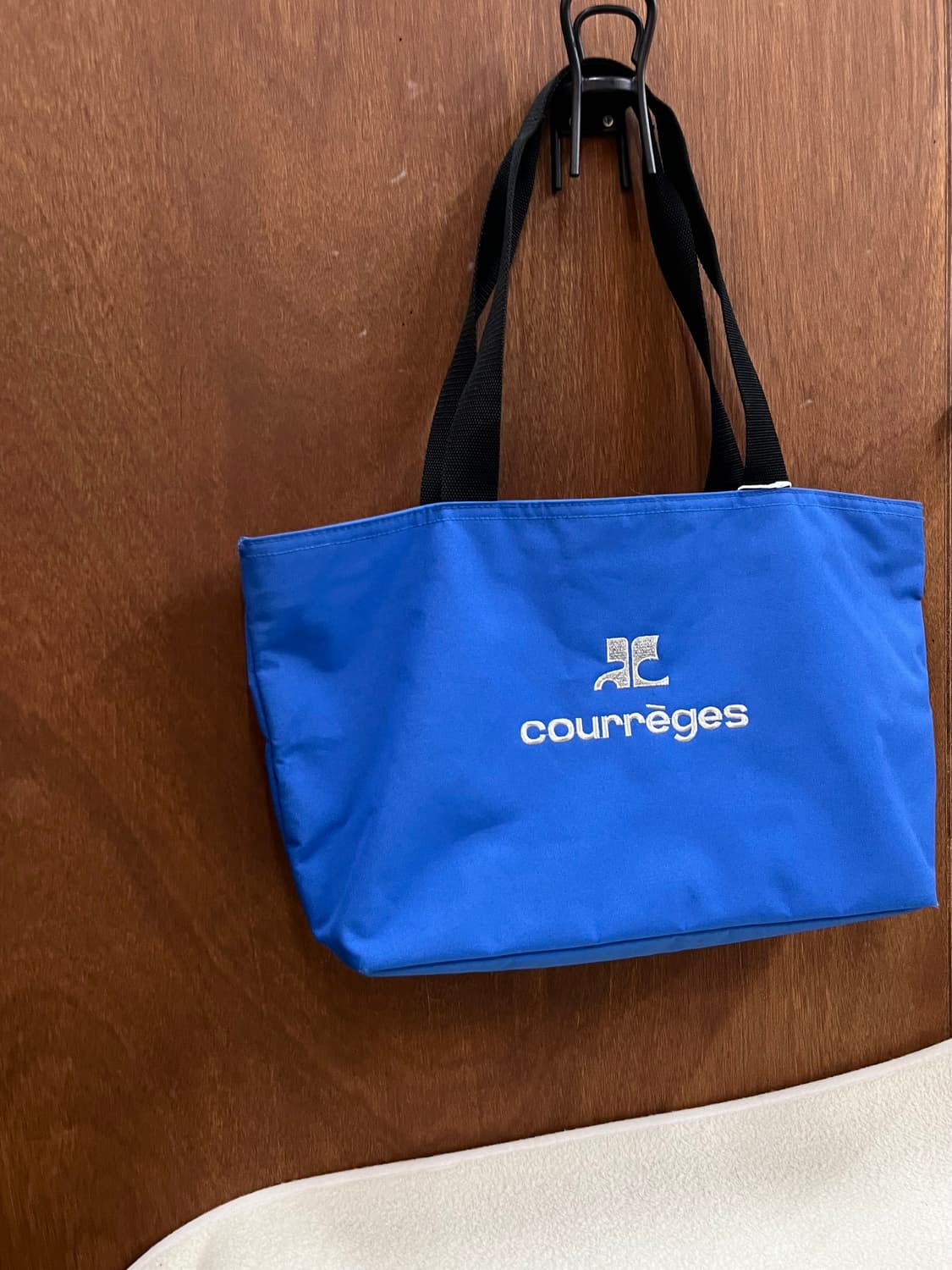 꾸레쥬 로고 쇼퍼백 블루 상품이미지2