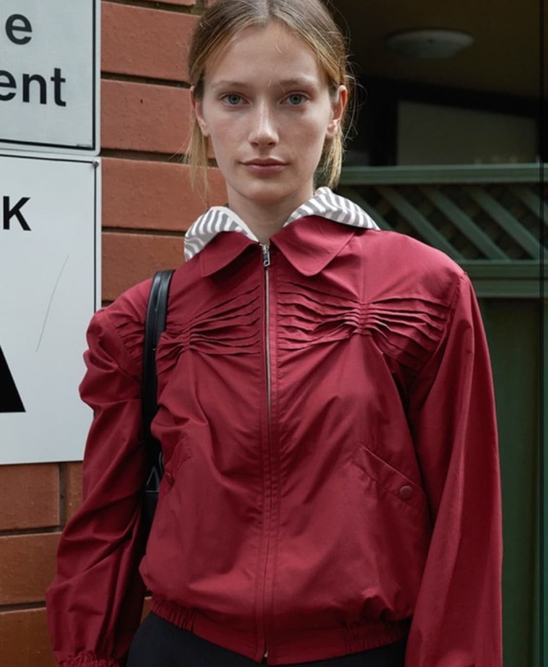 Pesto pintuck bomber jacket 상품이미지1