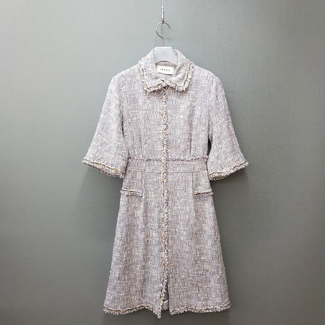 한섬 마인 트위드 A라인 원피스 76-90-155사이즈 상품이미지2