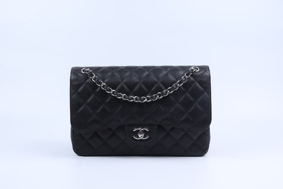 샤넬 클래식 캐비어 블랙 라지 은장 A58600 상품이미지1