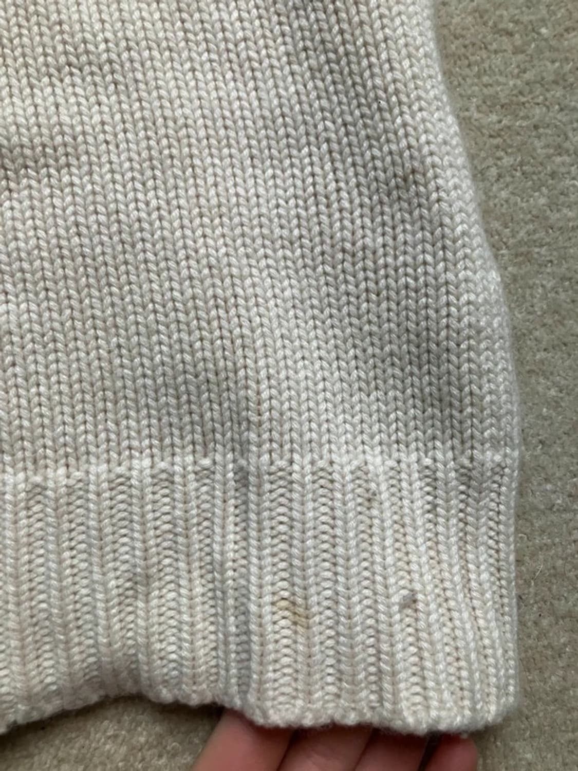 cream knit cashmere sweater 상품이미지4