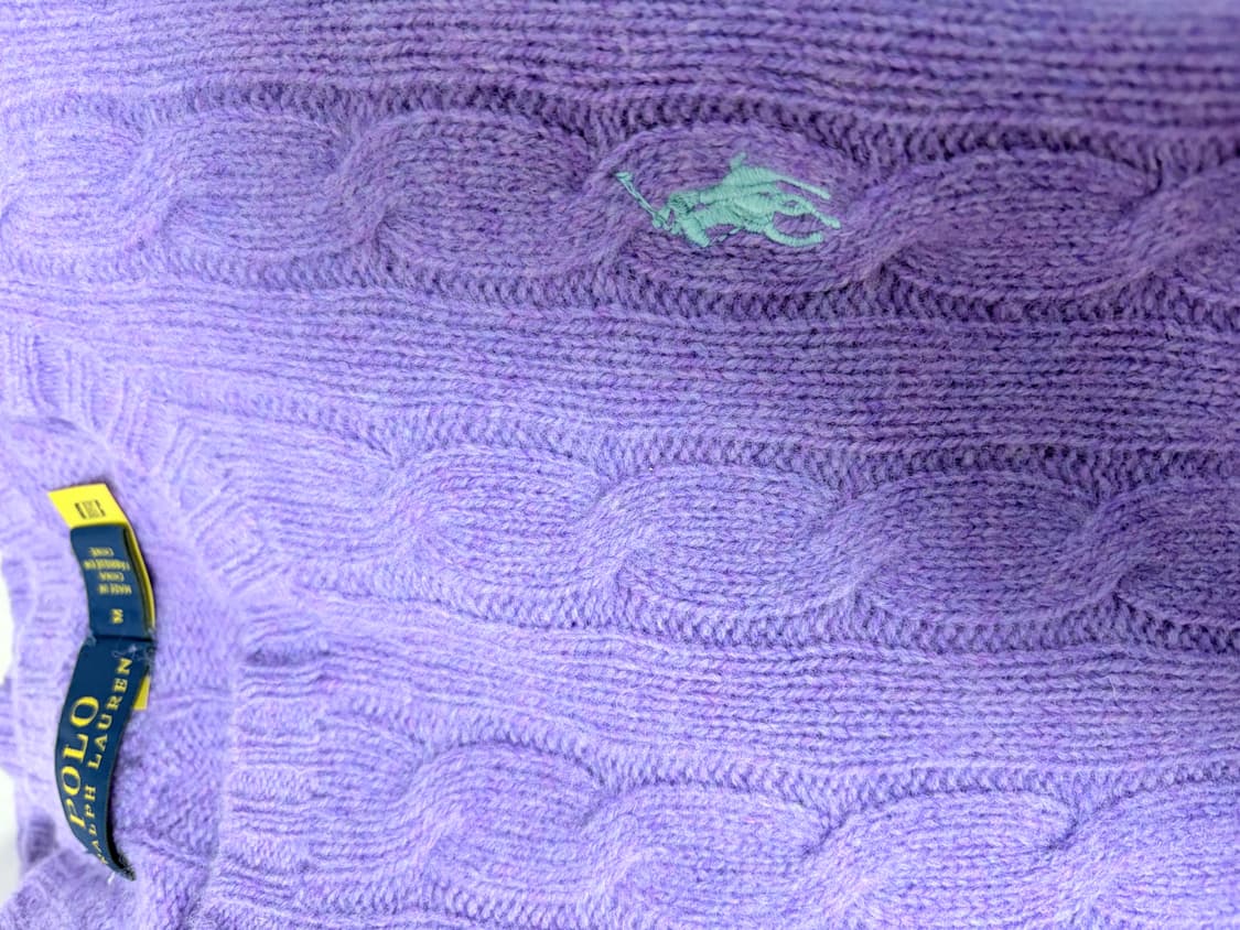 폴로 랄프로렌 캐시미어 니트 M 라벤더 상품이미지8