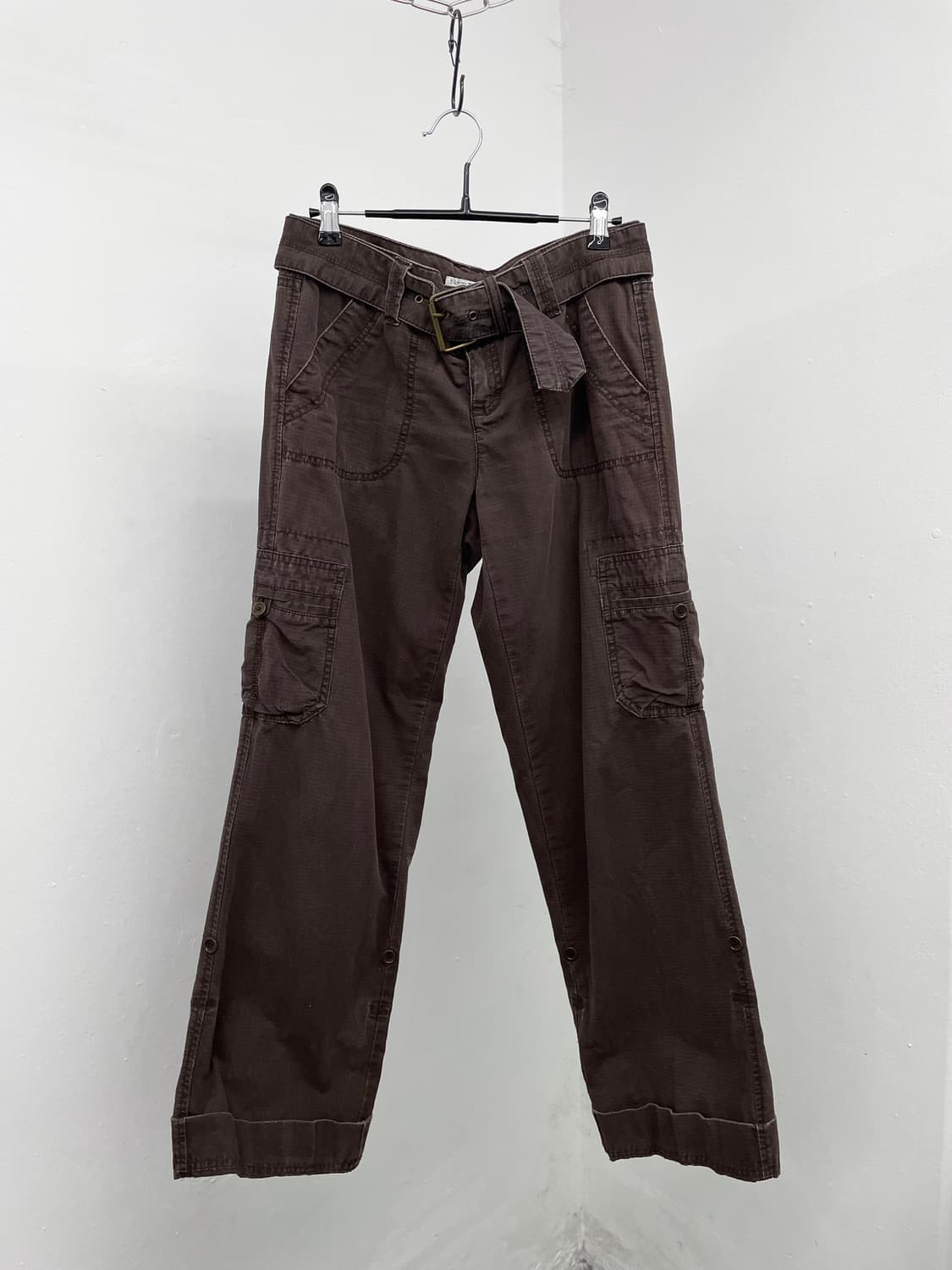 타미힐피거 브라운 포켓 카고 벨트 팬츠 상품이미지4