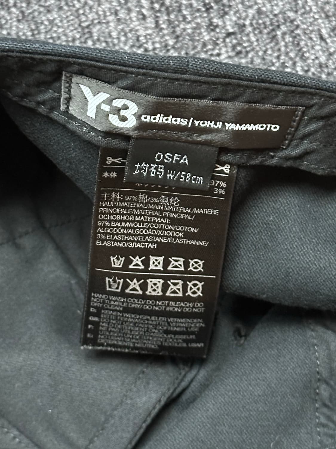 Y-3 요지야마모토 아디다스 캡 블랙 상품이미지4