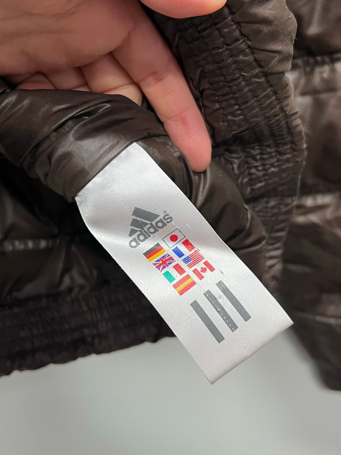 아디다스 올드스쿨 경량 구스다운 패딩 후드 자켓 브라운  상품이미지6