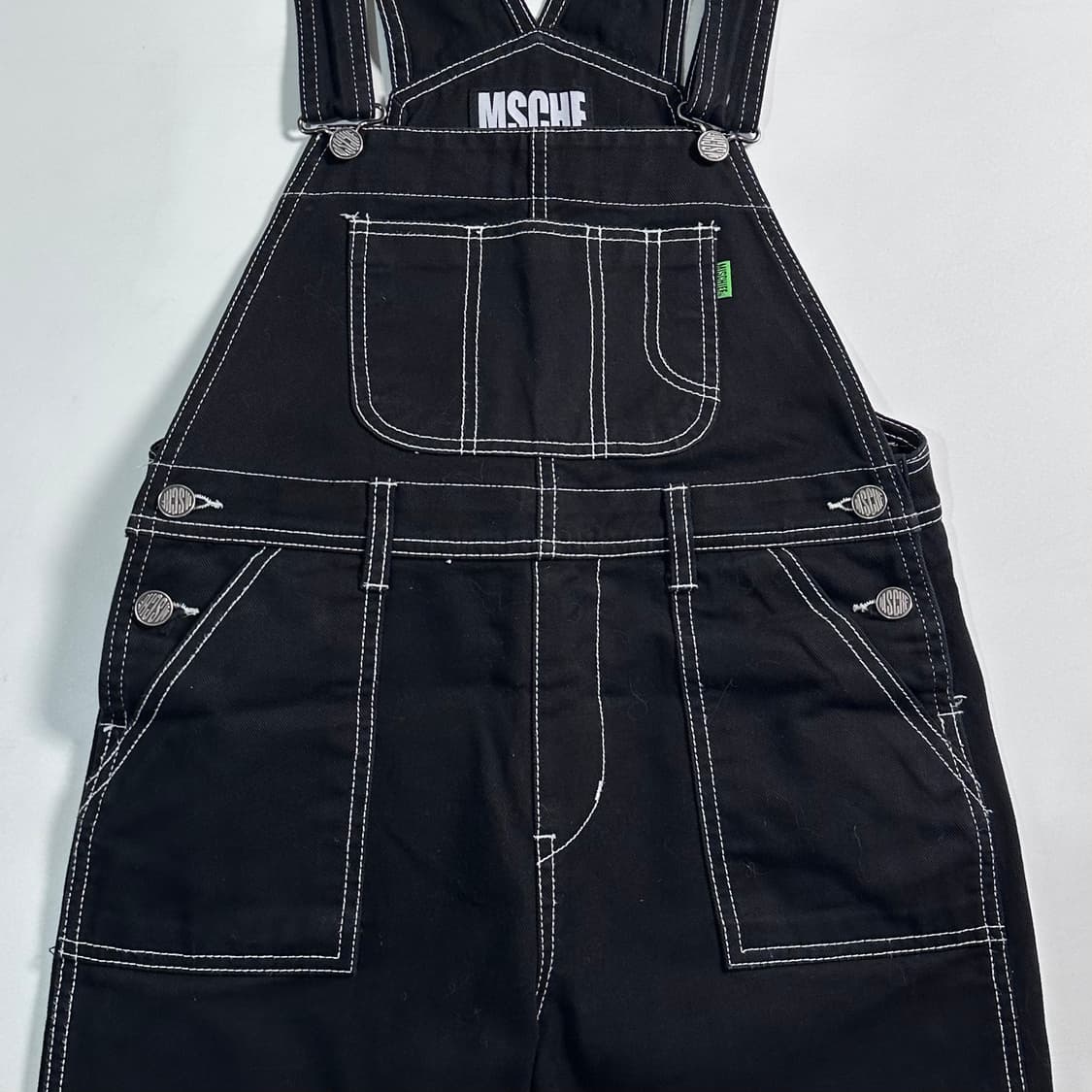 미스치프 블랙 멜빵 오버롤 상품이미지2