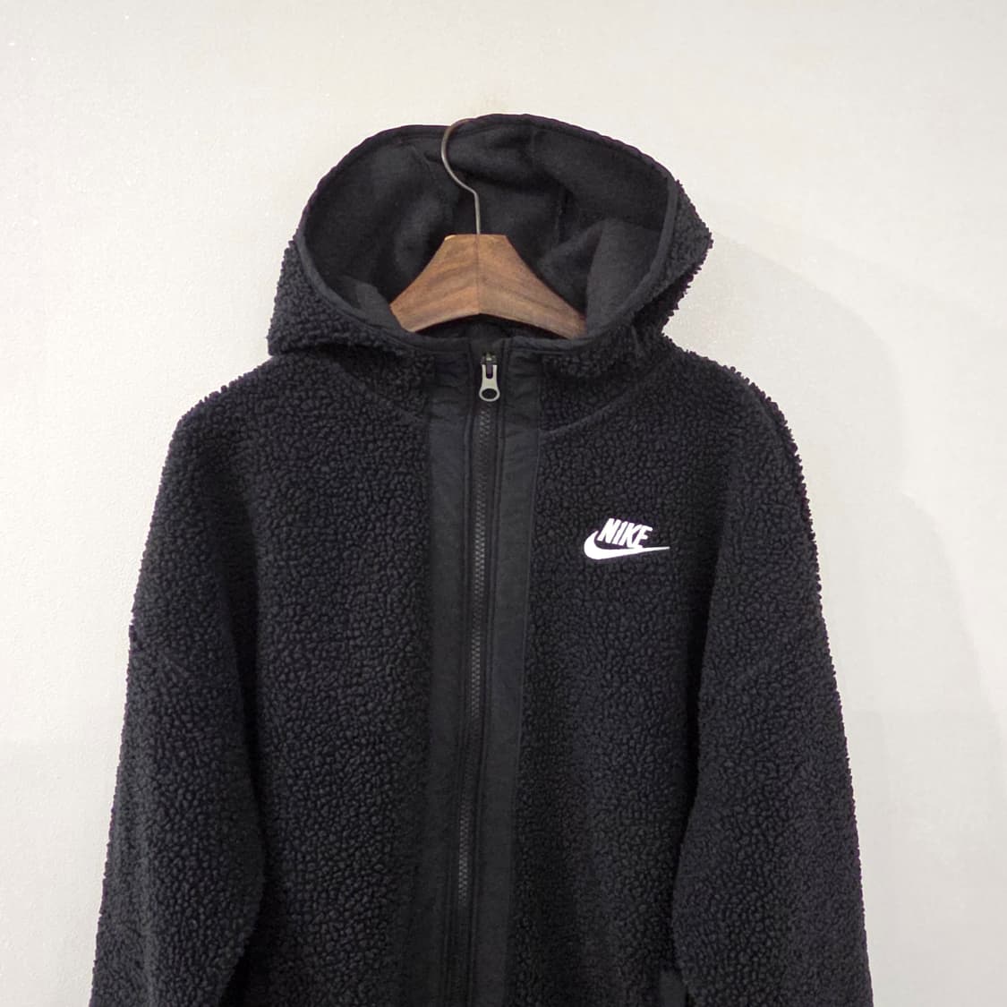나이키 후리스 후드 집업 블랙 155/76 상품이미지3