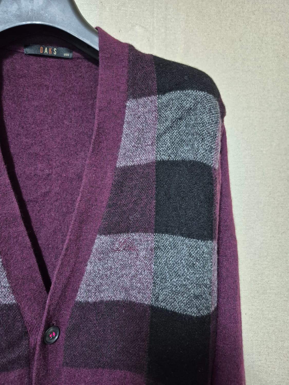 닥스 빅체크 가디건 상품이미지3