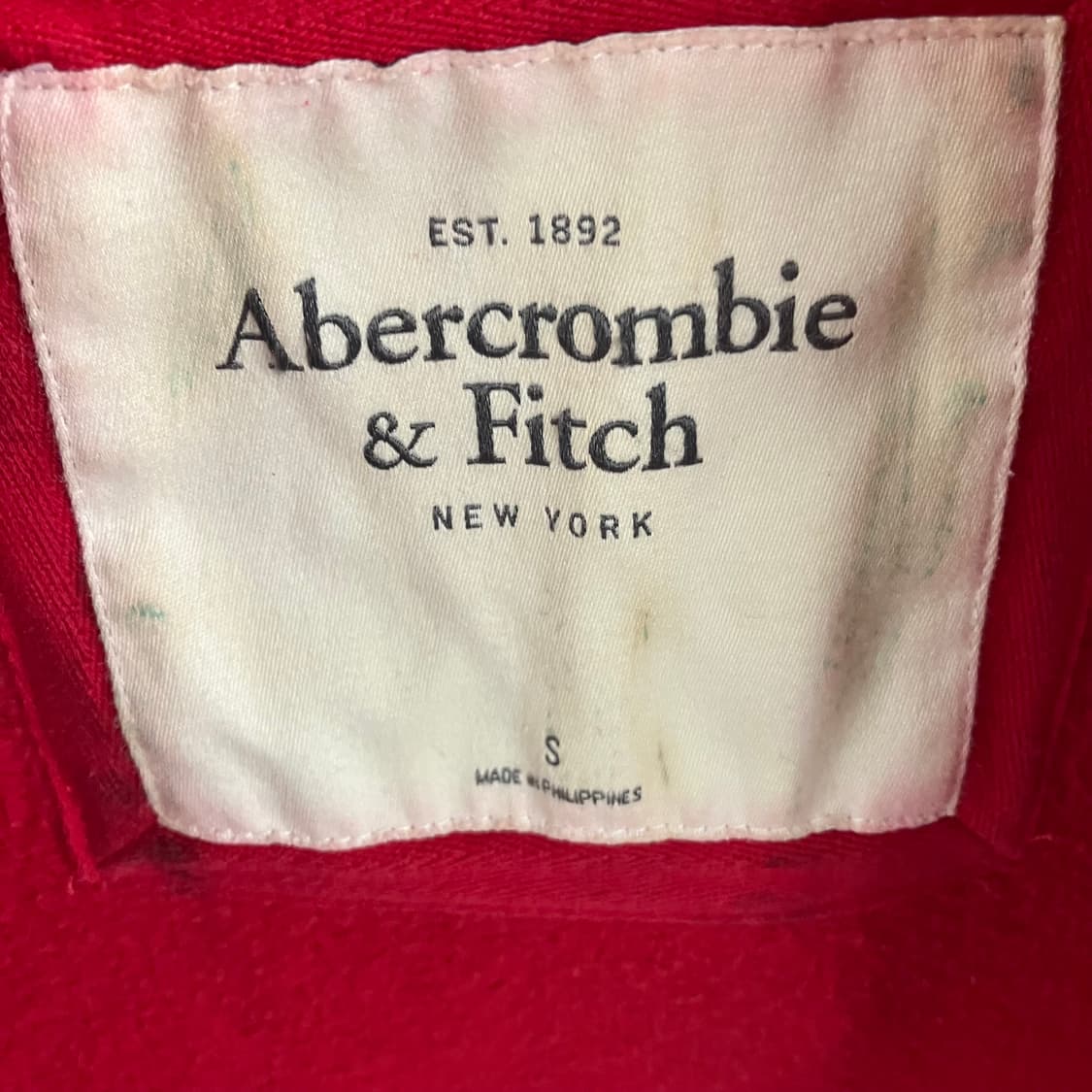 아베크롬비 레드 후드집업 S 상품이미지3
