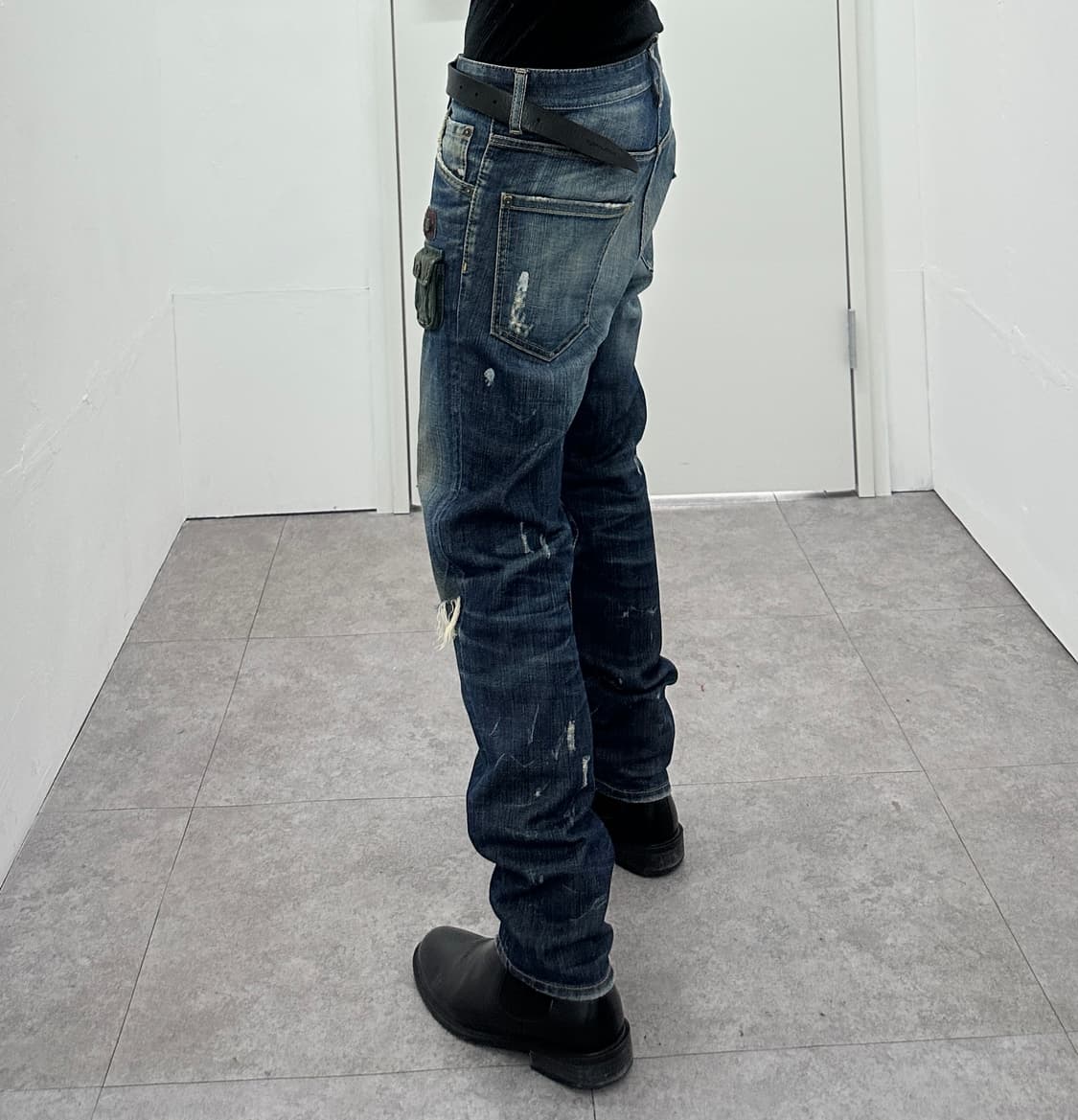 Dsquared2 Distressed Belt Detail Slim De 상품이미지4