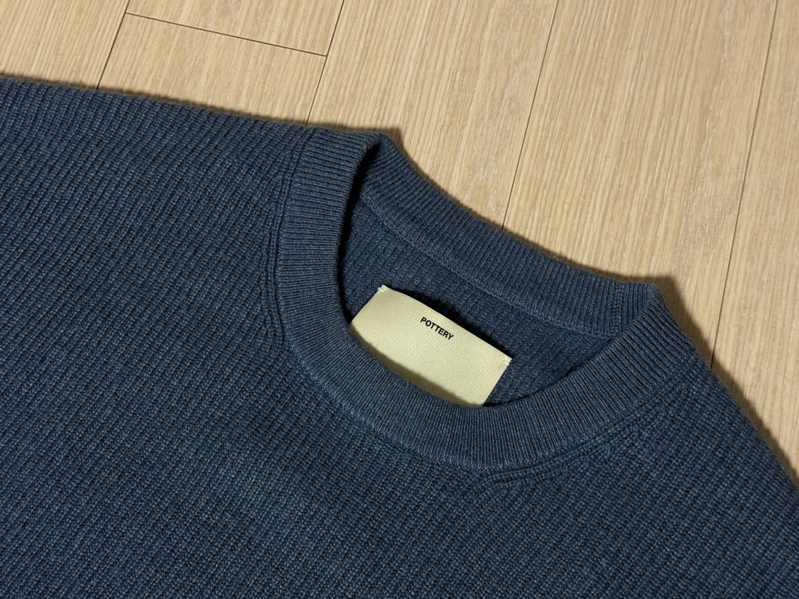 포터리/베이비 캐시미어 컴포트 크루넥 니트 딥레이크/1 상품이미지2