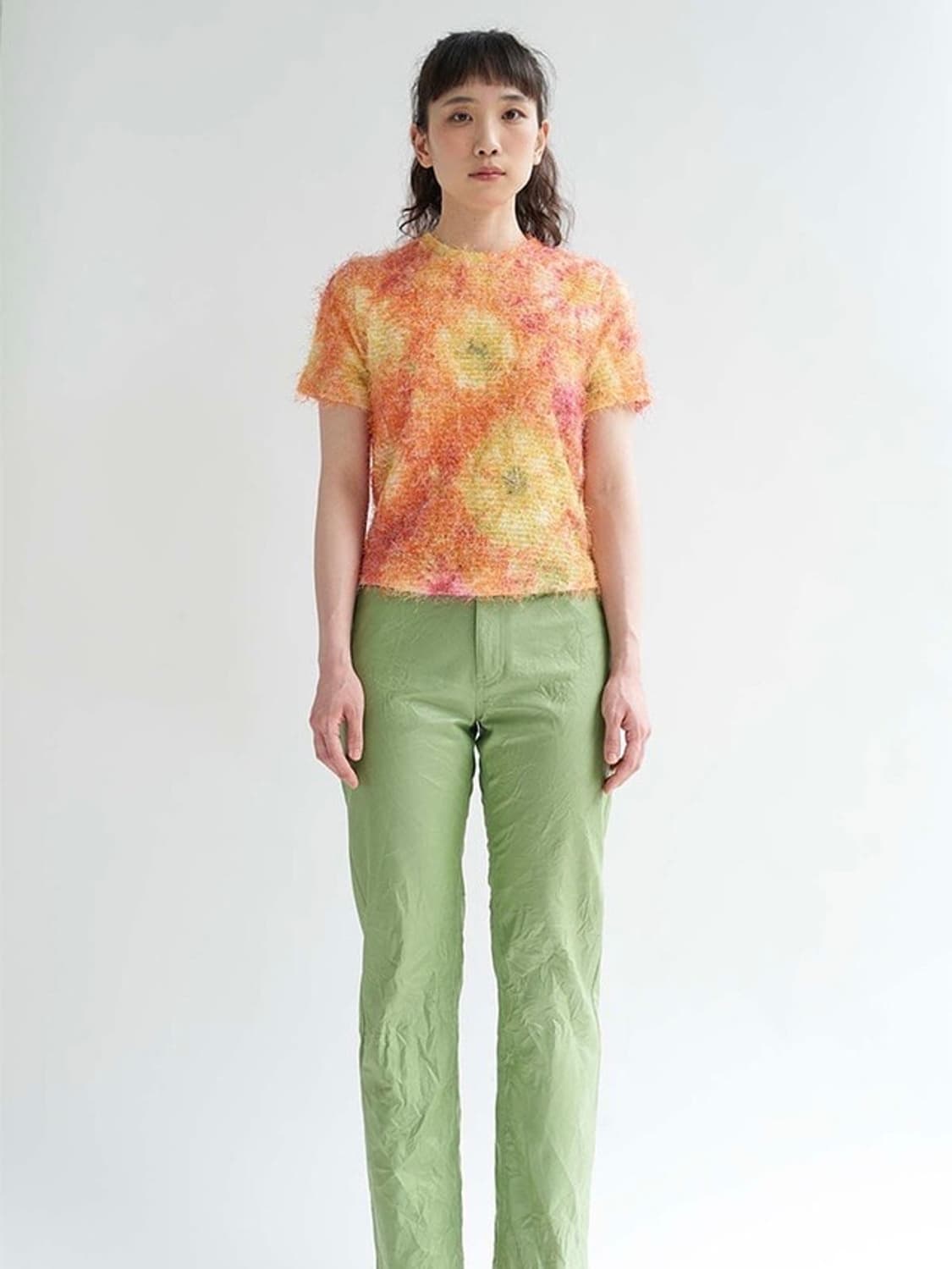 티크 FAUX LEATHER WRINKLE JEANS 상품이미지5